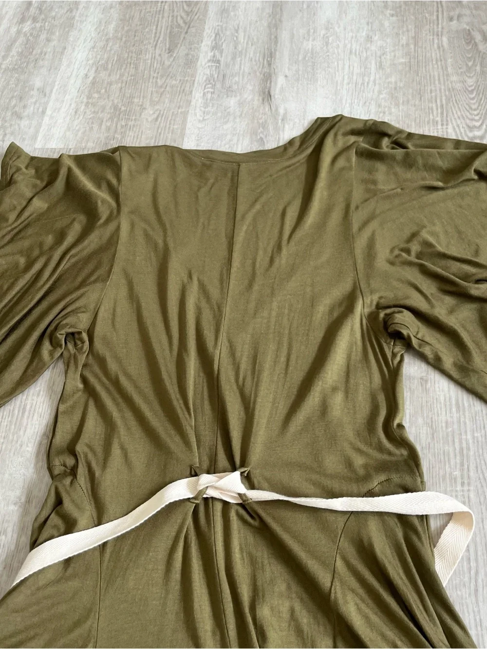Free People Beach Somewhere Dress S 100% Modal Boho Mini Tunic Cover Up Green